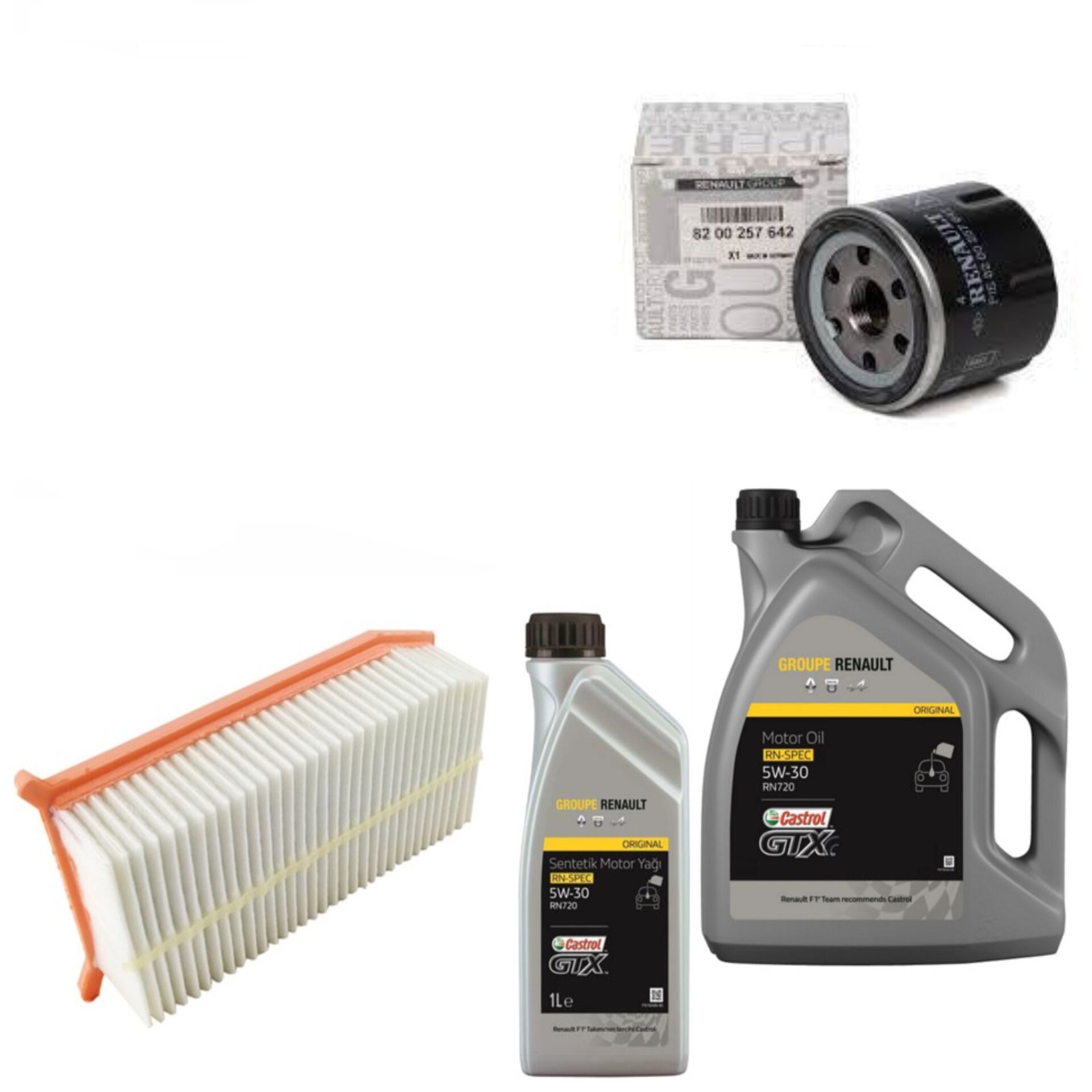 Clio 4-IV Captur 1-I Yağ Bakım Seti 1.5 Dci K9K (2013-2020) (Motor Yağı+Yağ+ Hava Filtre)