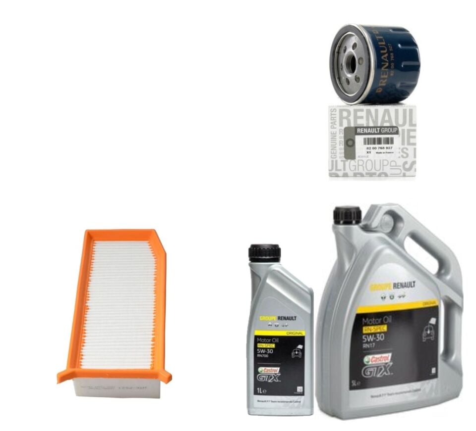 Logan 2-II Sandero 2-II Yağ Bakım Seti 1.5 Dci K9K (2013-2020)(Motor Yağı+Yağ+ Hava Filtre)