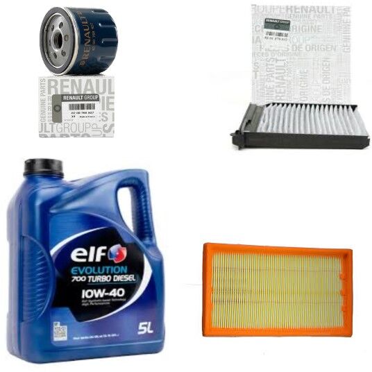 Clio 3-III Modus Yağ Bakım Seti 1.5 Dci K9K (2003-2012)(Motor Yağı+Yağ +Hava+Polen Filtre)