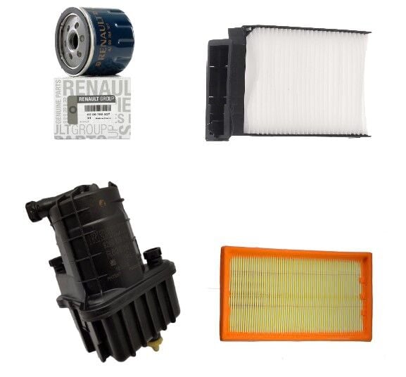 Clio 3-III Modus Filtre Bakım Seti 1.5 Dci K9K (2003-2012)(Yağ +Hava+Polen + Mazot Filtre)
