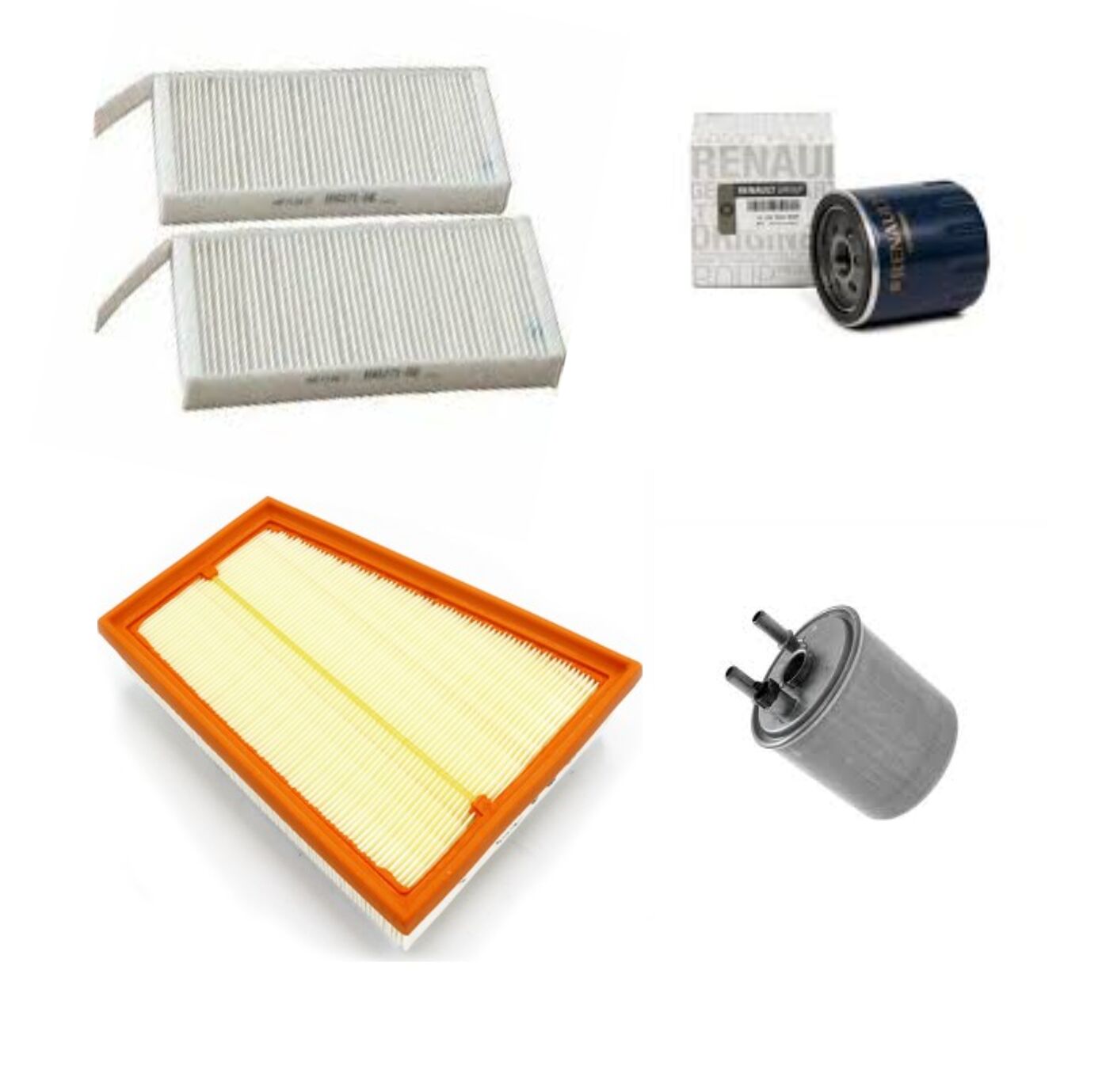 Kangoo 3-III Filtre Bakım Seti 1.5 Dci K9K  (2008-2012) (Yağ+Hava+Polen+Mazot Filtre )