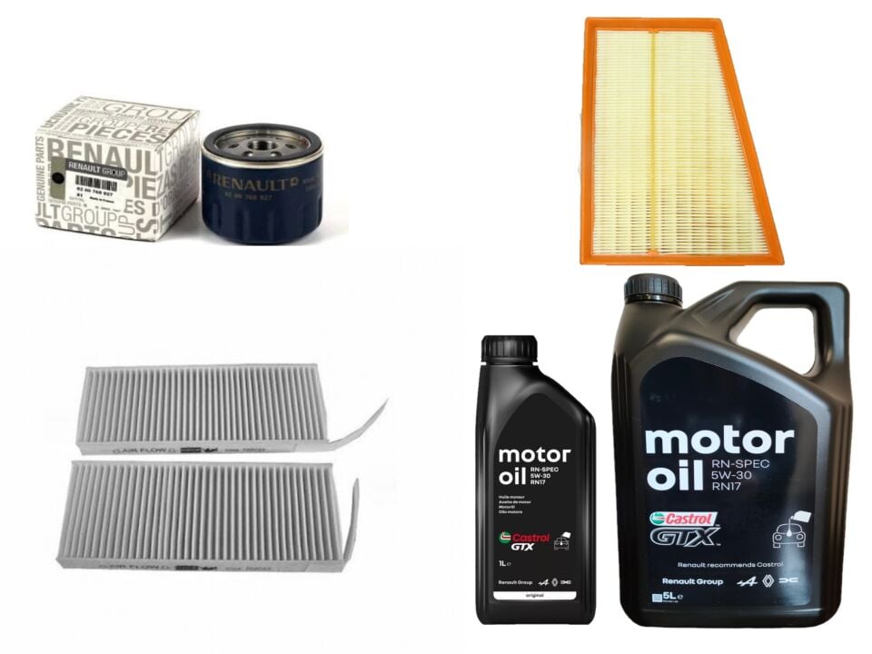 Kangoo 3-III Yağ Bakım Seti 1.5 Dci K9K  (2013-2020) (Motor Yağı+Yağ+Hava+ Polen Filtre )