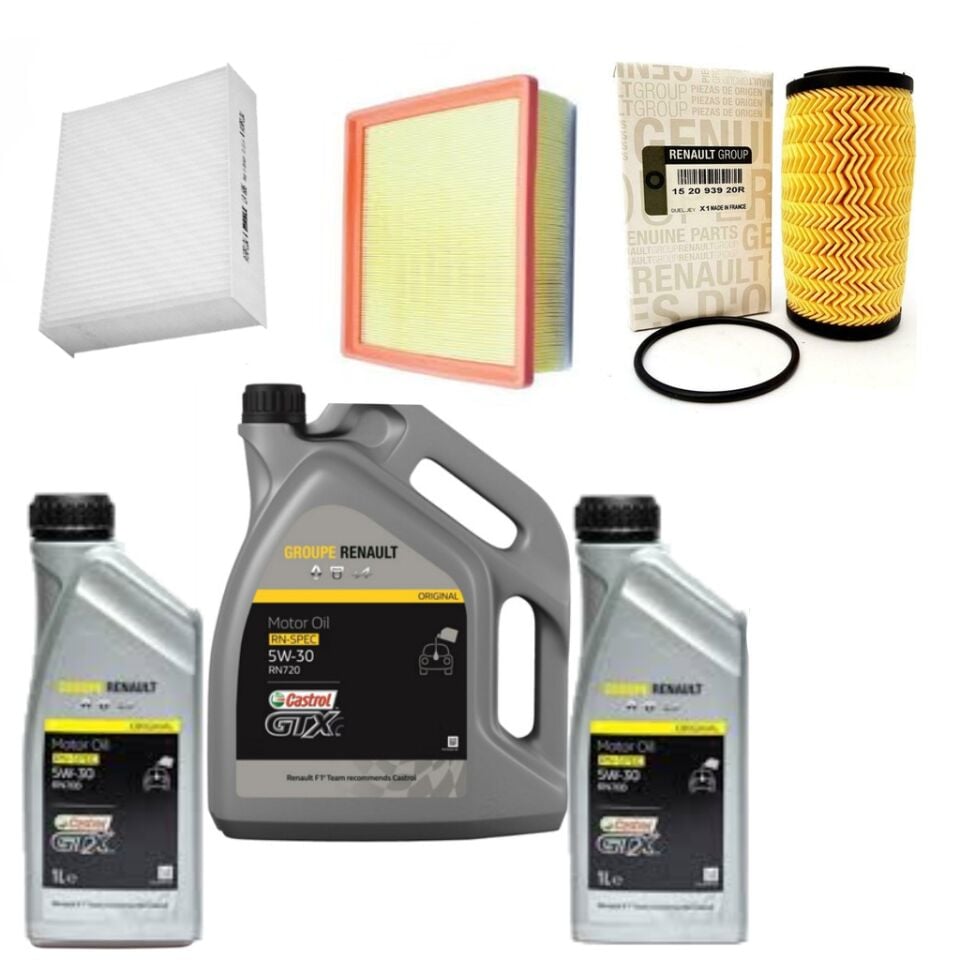 Trafic 3-III Yağ Bakım Seti 1.6 Dci R9M (2013-2020) (Motor Yağı+Yağ+Hava +Polen Filtre)