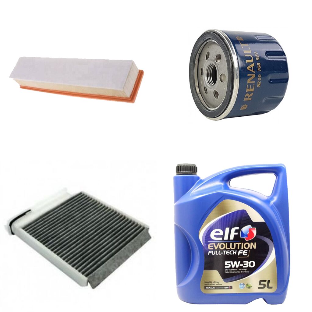 Duster 1-I Yağ Bakım Seti 1.5 Dci K9K (2009-2012) (Motor Yağı+Yağ+Hava+Polen Filtresi)