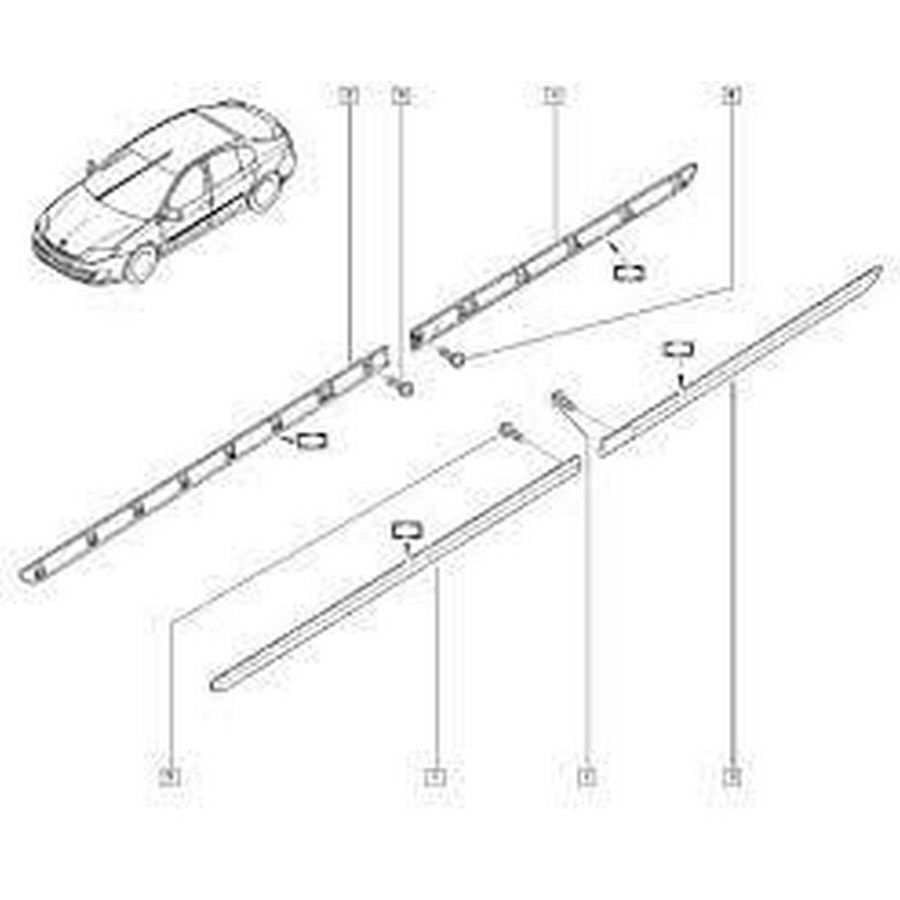 Laguna 3-III Sol Ön Kapı Çıtası Bandı (2008-2015) 808210162R -Renault Mais