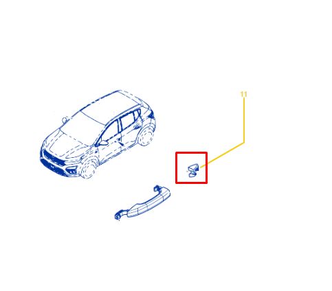 Sandero 3-III Kapı Kol Şifre Kapağı 2020-> 806476104R-Renault Mais