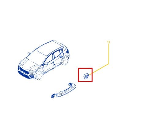 Sandero 3-III Kapı Kol Şifre Kapağı 2020-> 806476104R-Renault Mais