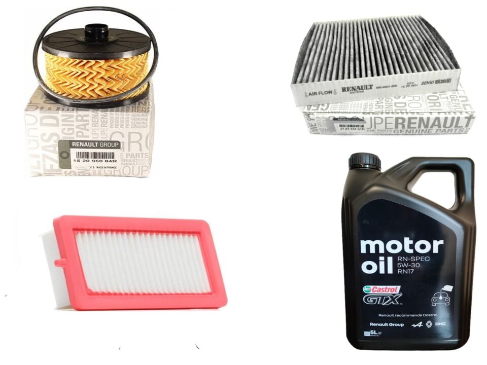 Taliant Sandero 3-III Yağ Bakım Seti 1.0 Tce H4D 2020-> (Motor Yağı+Yağ+Hava+Polen Filtre)