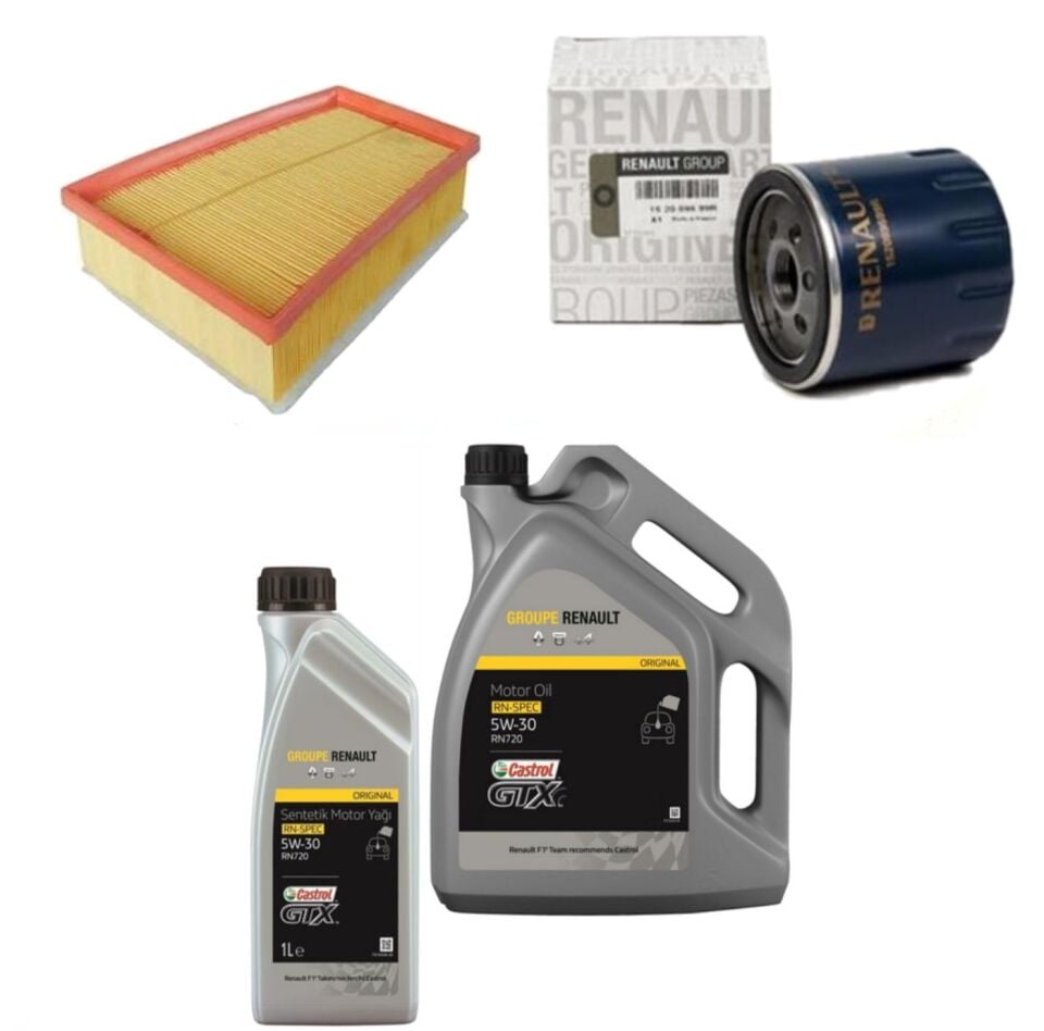 Megane 4-IV Talisman Yağ Bakım Seti 1.5 Dci K9K 2016-> (Motor Yağı+Yağ+Hava Filtre )