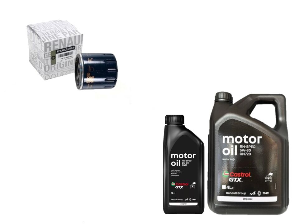 Megane 4-IV Talisman Yağ Bakım Seti 1.5 Dci K9K 2016-> (Motor Yağı+Yağ Filtre )