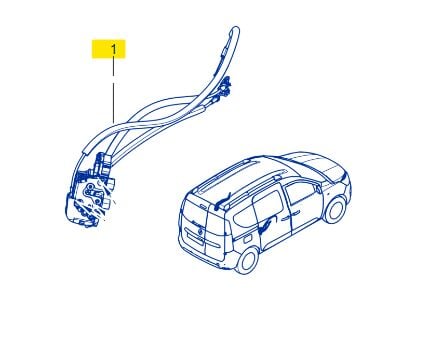 Express Combi Arka Sol Sürgülü Kapı Kilidi 2020-> 825035497R -Renault Mais