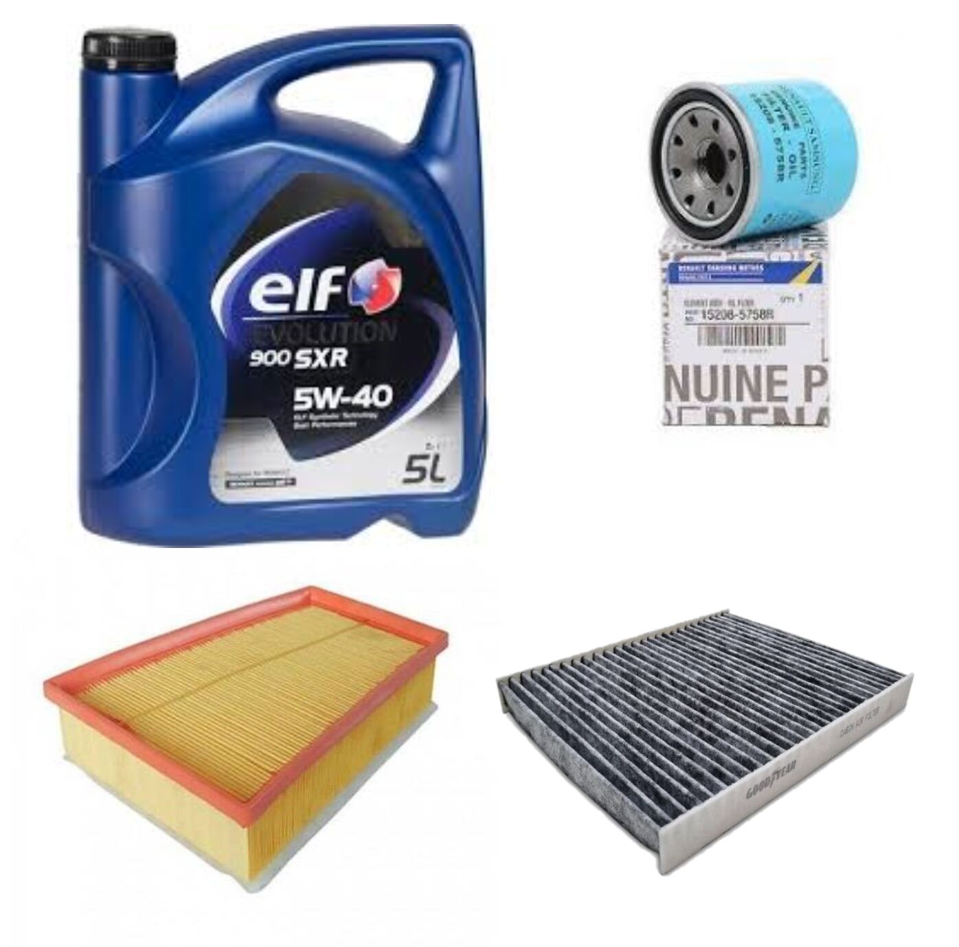 Megane 4-IV Yağ Bakım Seti 1.6 Sce 16V H4M 2016-> (Motor Yağı+Yağ+Hava+Polen Filtre)