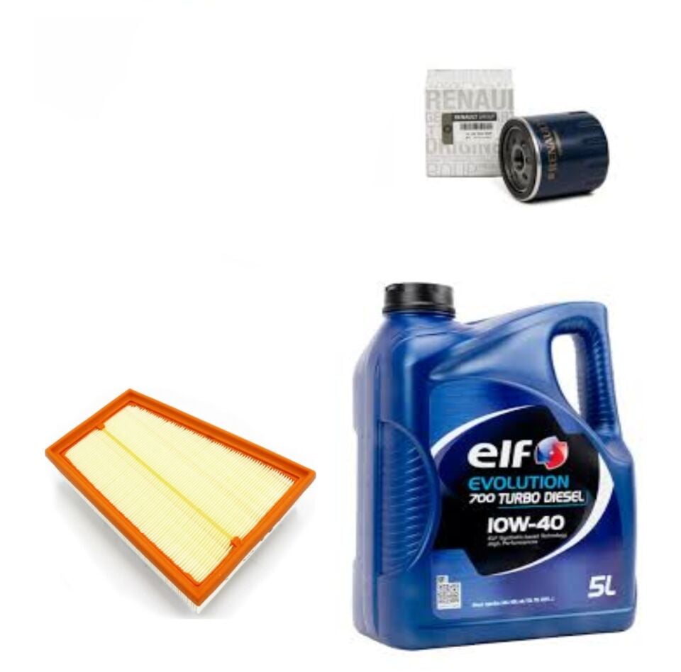 Kangoo 3-III Yağ Bakım Seti 1.5 Dci K9K  (2008-2012) (Motor Yağı+Yağ+Hava Filtre)