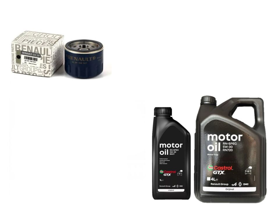 Kangoo 4-IV Yağ Bakım Seti 1.5 Dci K9K  2020-> (Motor Yağı+Yağ Filtre)