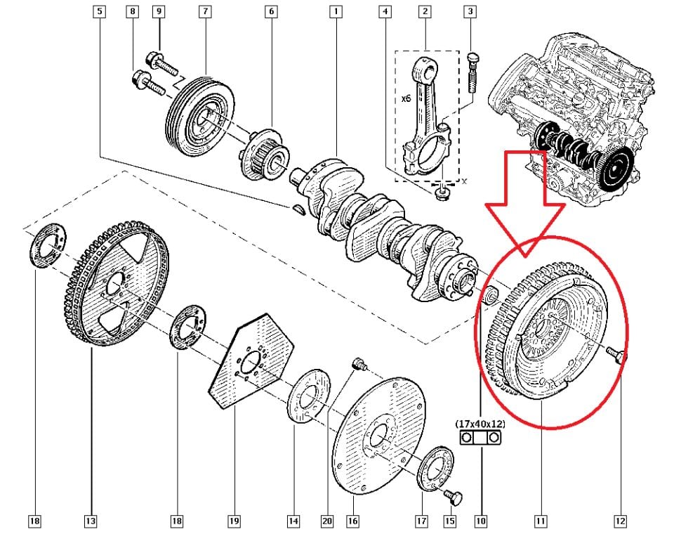 Espace 3 V6 VOLAN 8200321108 - 8200087770 -Orjinal Yedek Parça