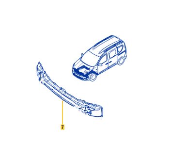 Express Combi Ön Tampon U Demiri (Uç Kuşak) 2020-> 752105051R -Renault Mais