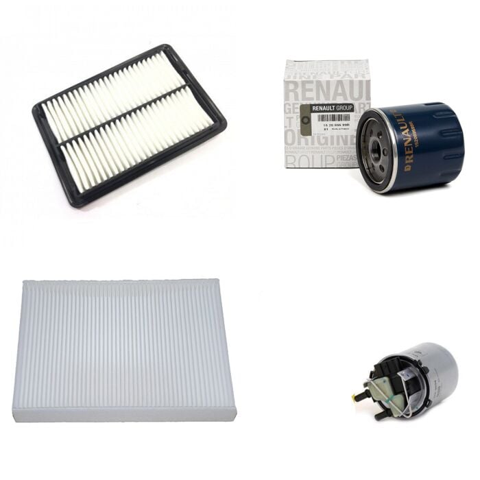 Kadjar Filtre Bakım Seti 1.5 Dci K9K (2013-2022) (Yağ+Hava + Polen +Mazot Filtre)