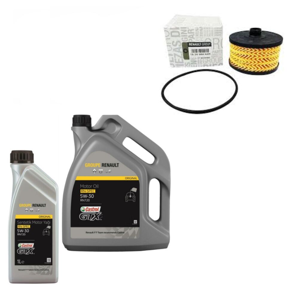 Kadjar Yağ Bakım Seti 1.2 Tce H5F (2013-2022) (Motor Yağı+Yağ Filtre)