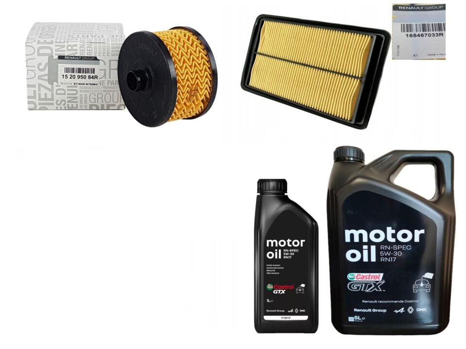 Kadjar Yağ Bakım Seti 1.3 Tce H5H (2013-2022) (Motor Yağı+Yağ+Hava Filtre)