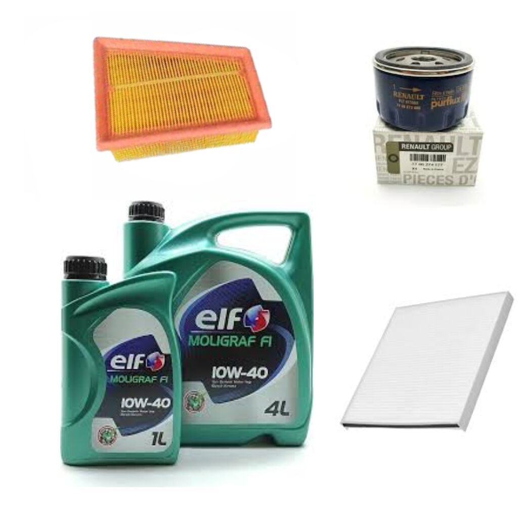 Scenic 1-I Yağ Bakım Seti 1.4-1.6-2.0 16V K4J-K4M F4R (1999-2002)(Motor Yağı+Yağ+Hava+Polen Filtre)