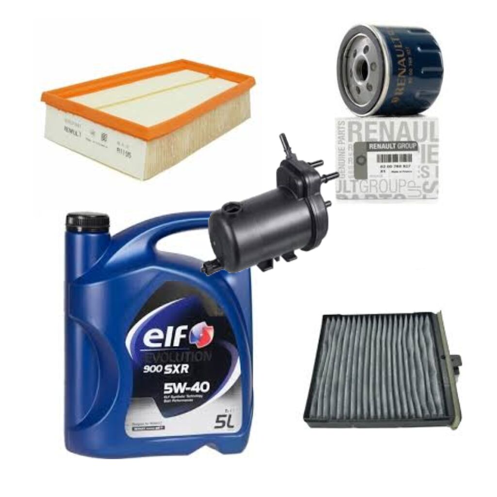 Scenic 2-II Yağ Bakım Seti 1.5 Dci K9K (2003-2010) (Motor Yağı+Yağ+Hava+Polen + Mazot Filtre )