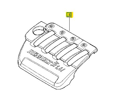 Laguna 3-III Motor Üst Koruma Kapağı 1.6 16V K4M 8200749410 - Renault Mais