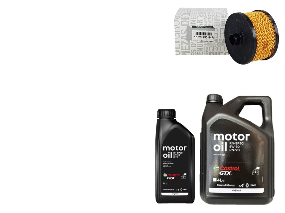 Duster 2-II Yağ Bakım Seti 1.0 Tce H4D 2018-> (Motor Yağı+Yağ Filtresi )