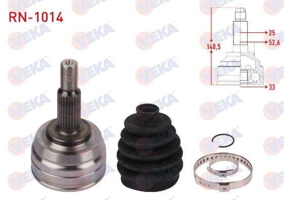 Duster 1-I 4X4 Ön Dış Aks Kafası (Dış Freze:23 İç Freze:22) 1.5 Dci K9K 8200930507 -Veka