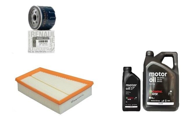 Megane 3-III Fluence Yağ Bakım Seti 1.5 Dci K9K (2008-2016) (Motor Yağı+ Yağ+Hava Filtre)