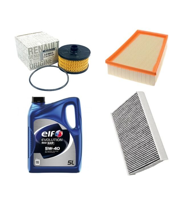 Megane 3-III Yağ Bakım Seti 1.4 Tce H4J (2008-2016) (Motor Yağı+Yağ+Hava+Polen Filtre )