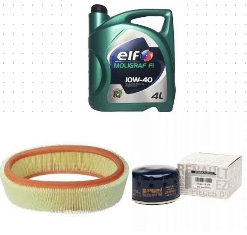 Clio 2-II Symbol Thalia Yağ Bakım Seti 1.4 8V K7J (1998-2012) (Motor Yağı+Yağ+Hava Filtre)