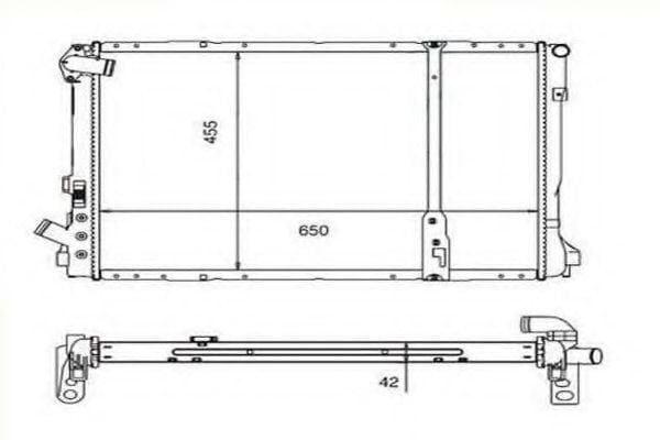 Laguna 1-I Espace 3-III Motor Su Radyatörü 2.2D G8T (Dizel) 7701352666-7701041957 -Kale