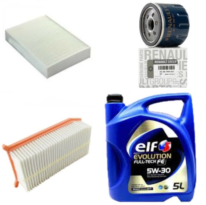 Clio 4-IV Captur 1-I Yağ Bakım Seti 1.5 Dci K9K (2013-2020)(Motor Yağı +Yağ+Hava+Polen Filtre)