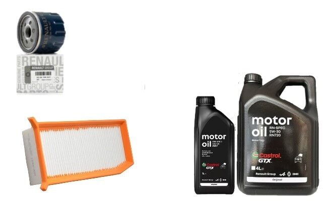 Clio 4-IV Captur 1-I Yağ Bakım Seti 1.5 Dci K9K (2013-2020) (Motor Yağı+Yağ+ Hava Filtre)