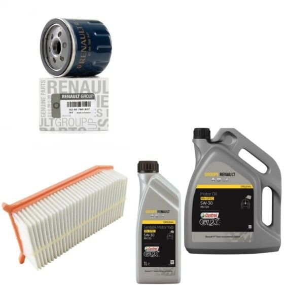 Clio 4-IV Captur 1-I Yağ Bakım Seti 1.5 Dci K9K (2013-2020) (Motor Yağı+Yağ+ Hava Filtre)