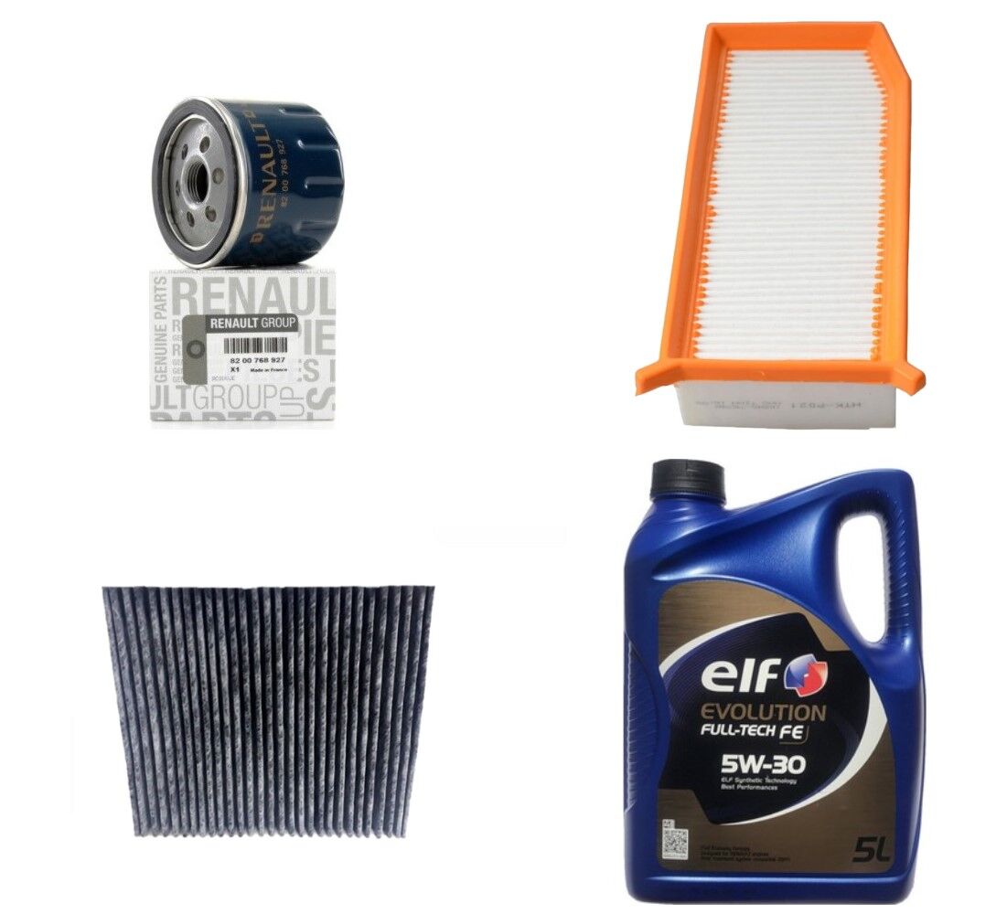 Logan Sandero 2-II Yağ Bakım Seti 1.5 Dci K9K (2013-2020) (Motor Yağı+Yağ+Hava+Polen Filtre)