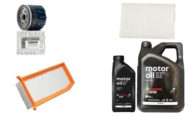 Clio 2-II Symbol Joy Yağ Bakım Seti 1.5 Dci K9K (2013-2020)(Motor Yağı+Yağ +Hava+Polen Filtre)