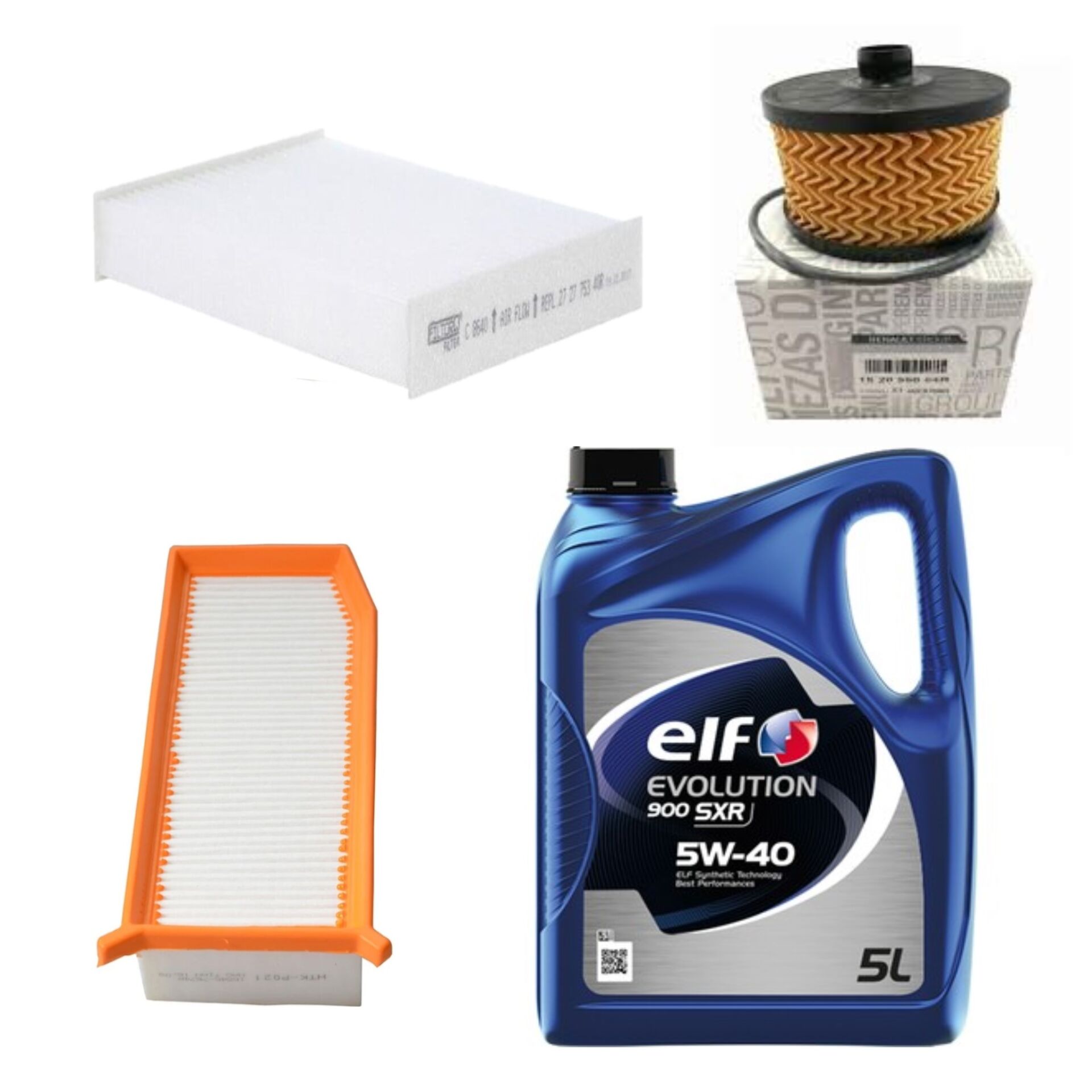 Clio 2-II Symbol Joy Yağ Bakım Seti 0.9 Tce H4B-1.2 Tce H5F (13-20)Motor Yağı+Yağ+Hava+Polen Filtre