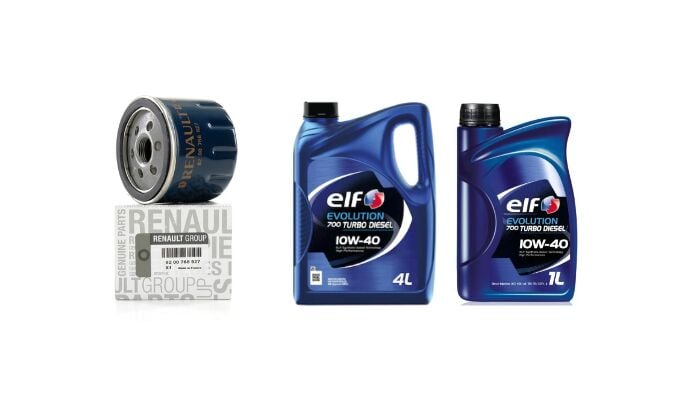 Clio 2-II Thalia Yağ Bakım Seti 1.5 Dci K9K (2003-2012) (Motor Yağı+Yağ Filtre)