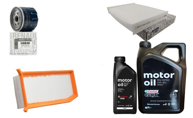 Lodgy Dokker Yağ Bakım Seti 1.5 Dci K9K (2013-2020)(Motor Yağı+Yağ+Hava+Polen Filtre)