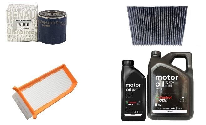 Duster 1-I Yağ Bakım Seti 1.5 Dci K9K (2013-2017)(Motor Yağı+Yağ+Hava+Polen Filtre)