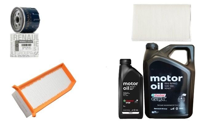 Logan 2-II Sandero 2-II Yağ Bakım Seti 1.5 Dci K9K (2013-2020)(Motor Yağı+Yağ +Hava+Polen Filtre)