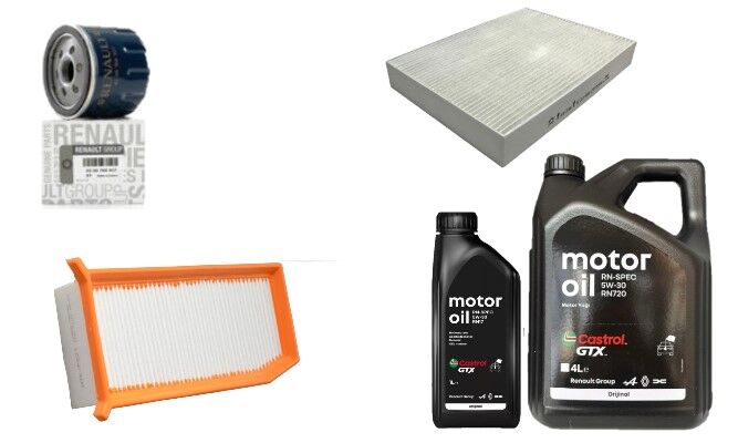 Lodgy Dokker Yağ Bakım Seti 1.5 Dci K9K (2013-2020)(Motor Yağı+Yağ +Hava+Polen Filtre)