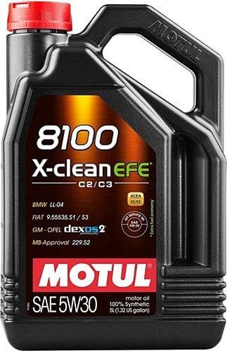Motul Motor Yağı 5W/30 X-CleanEFE Partiküllü (5 LT) -Motul