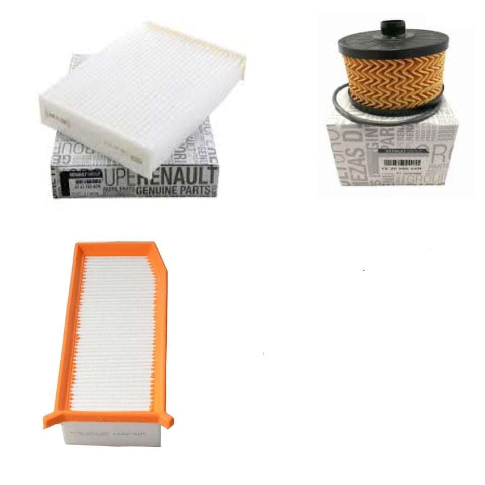 Lodgy Dokker Filtre Bakım Seti 0.9 Tce H4B-1.2 Tce H5F (2013-2020)(Yağ+Hava+Polen Filtre)